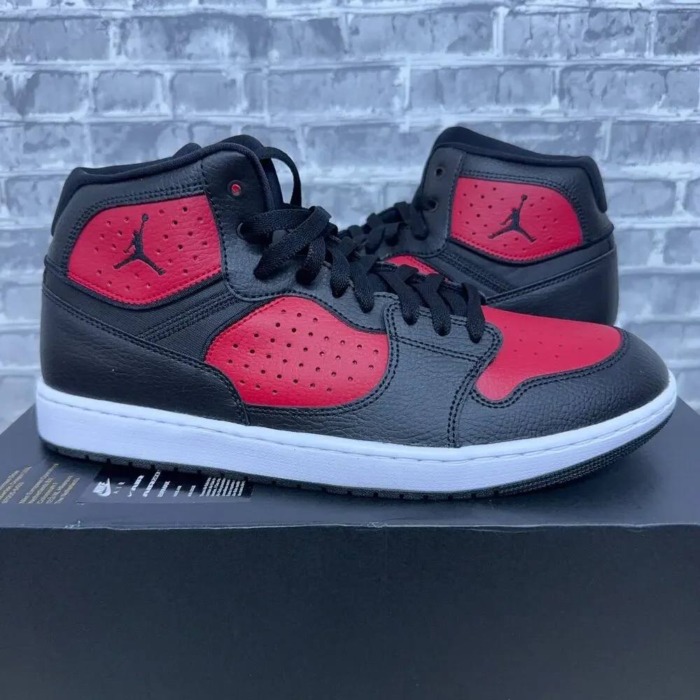 Nike Jordan Access Black Gym Red White Bred AR3762-006 Mens Size 12 New